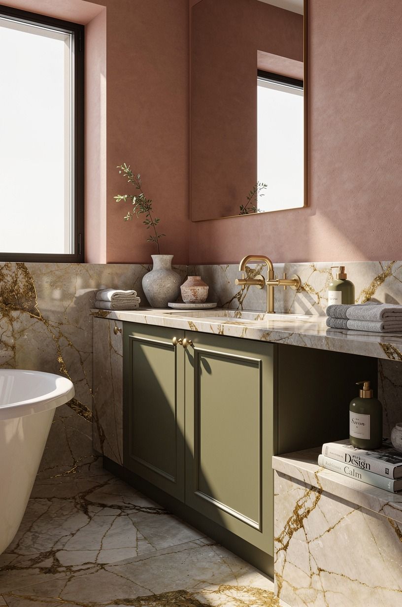 Layer a rose-shadow wash for gentle depth