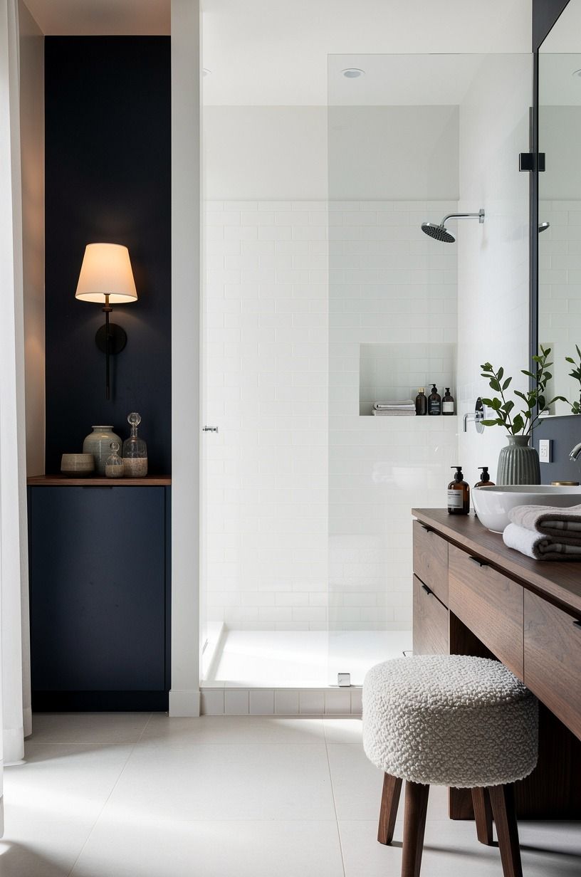 Keep the shower profile clean and square