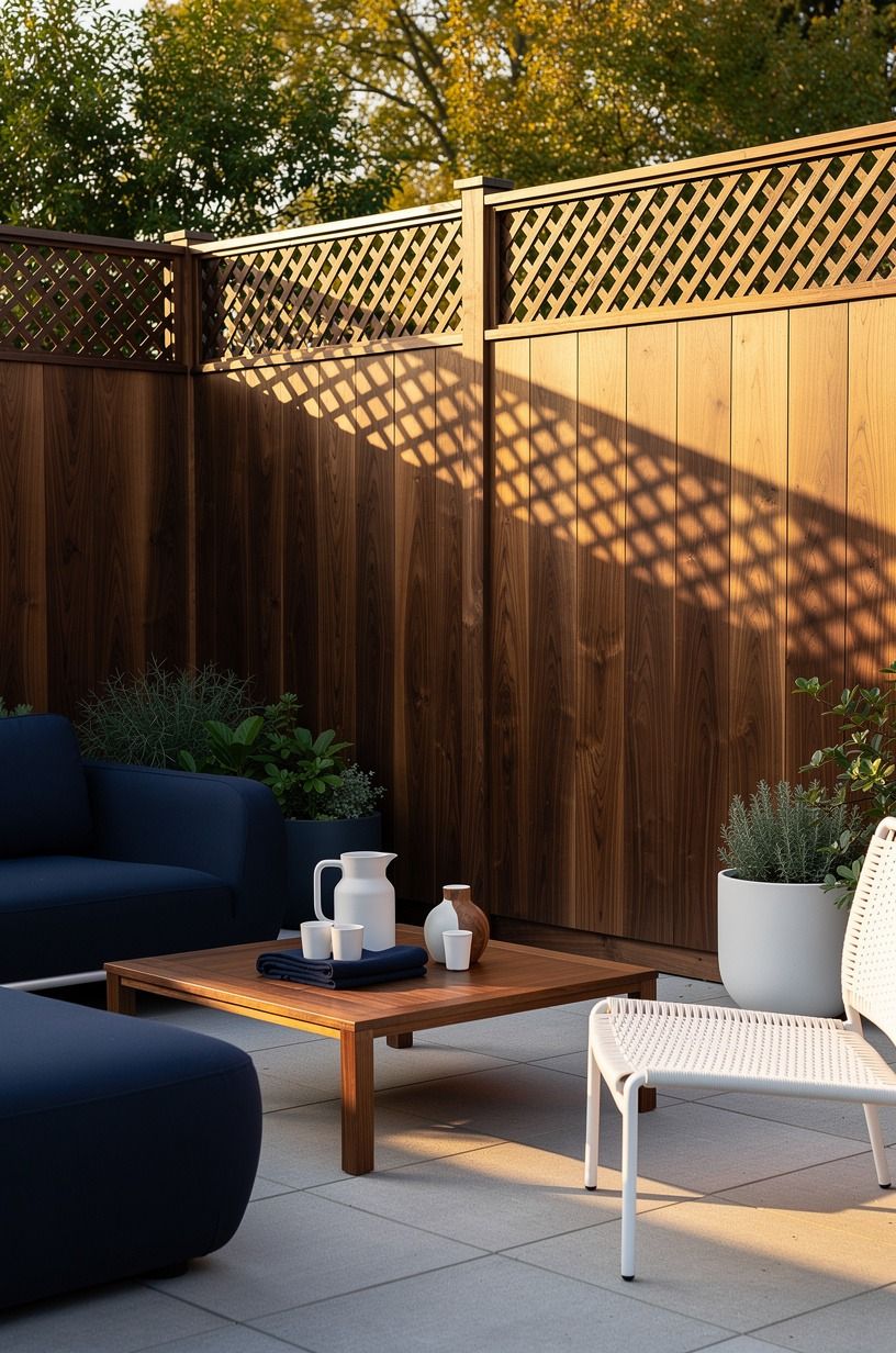 Add lattice to the top of the fence with the Shadow-Ladder Rule