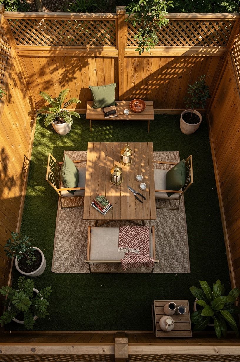 Frame a wood fence with a lattice top