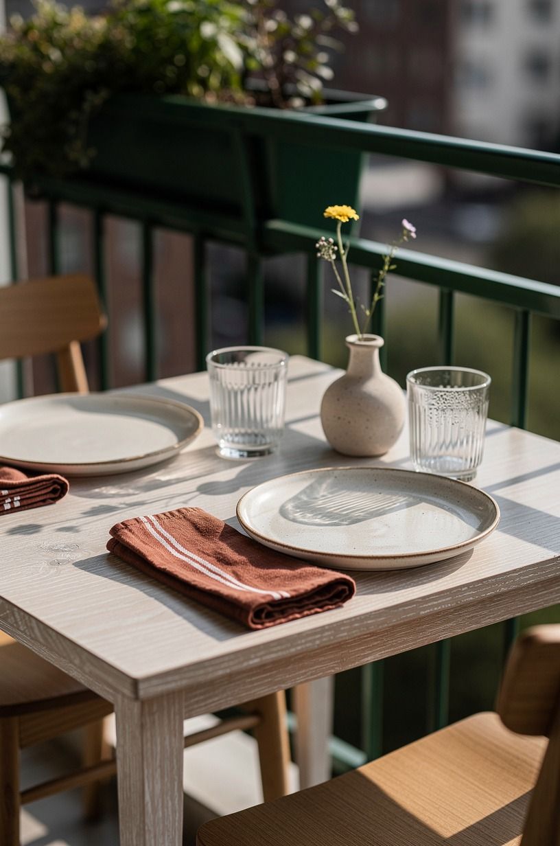 Create a tiny dining moment for two