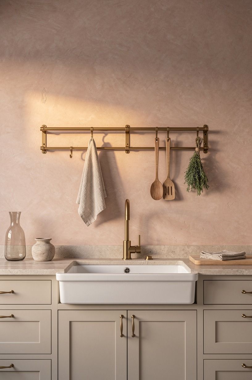 Anchor the Sink Wall With a Removable Rail