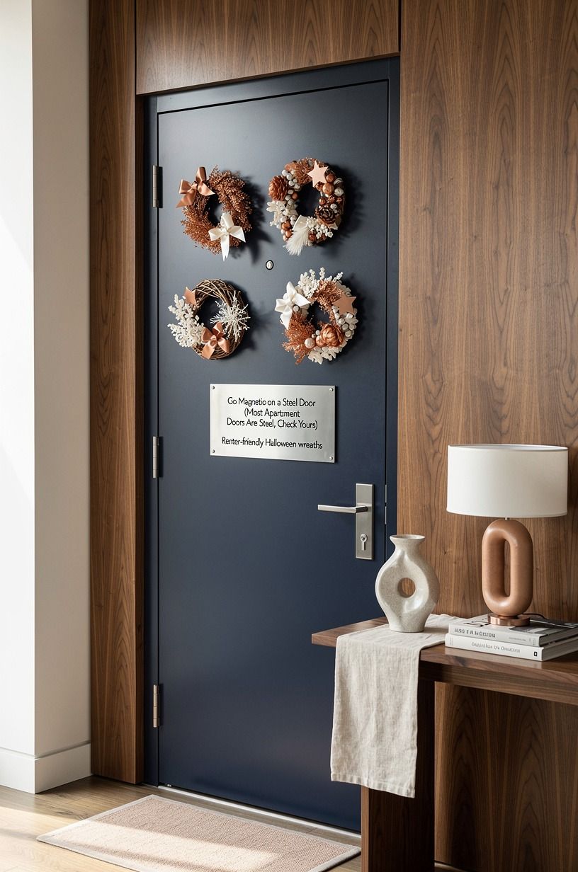 Go Magnetic on a Steel Door (Most Apartment Doors Are Steel, Check Yours)