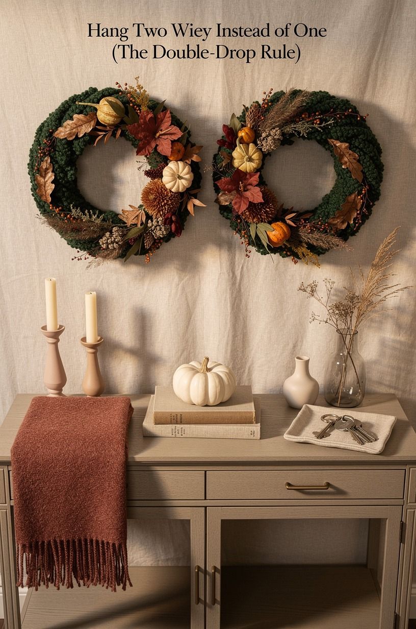 Hang Two Wreaths Instead of One (The Double-Drop Rule)