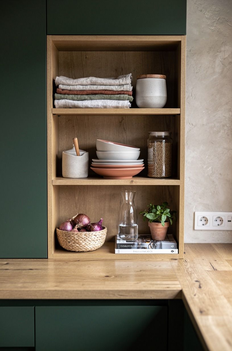 Build the Three-Height Shelf Stack for a Kitchen With No Pantry