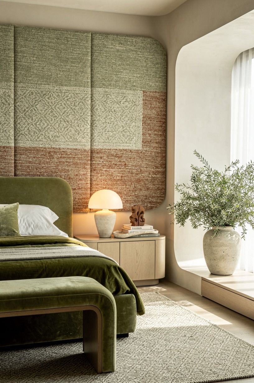 Choose textile panels instead of a mural