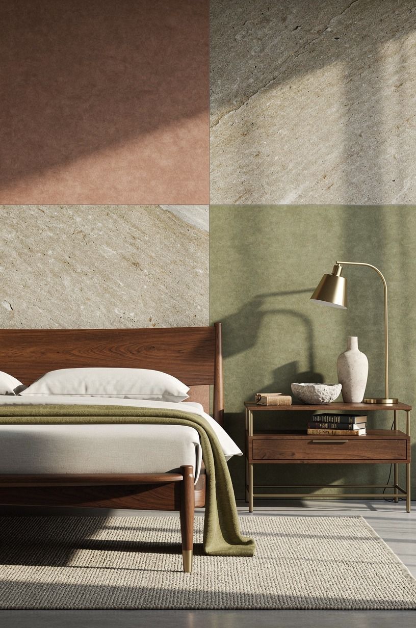 Swap bare walls for removable wallpaper panels