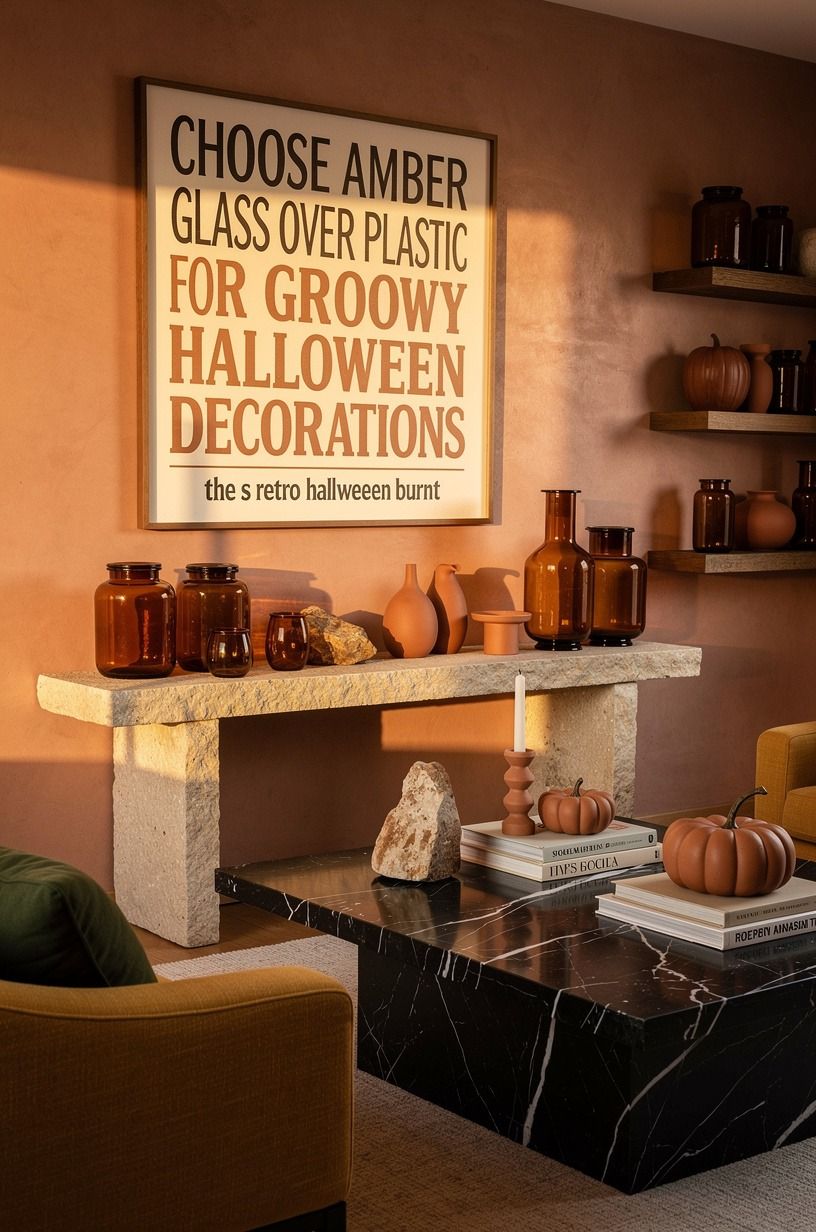 Choose Amber Glass Over Plastic for Groovy Halloween Decorations