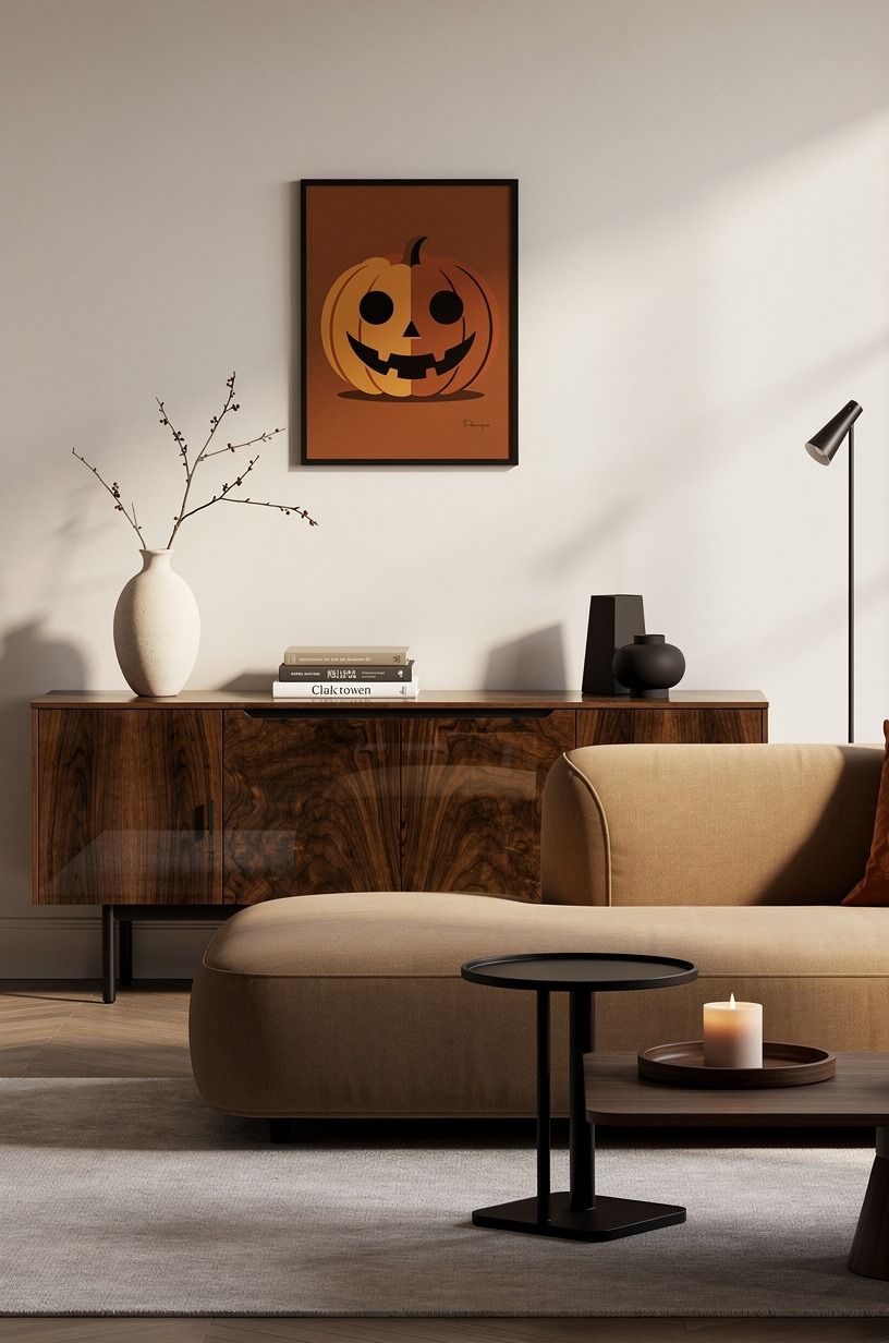 Paint the Backdrop Pale for a Burnt Orange Interior