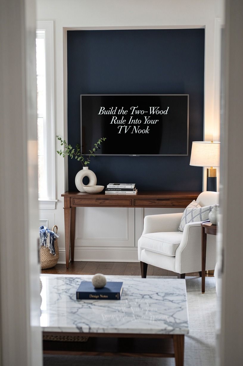Build the Two-Wood Rule Into Your TV Nook