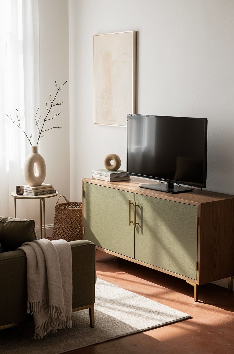 Place the Screen on a Painted Sideboard