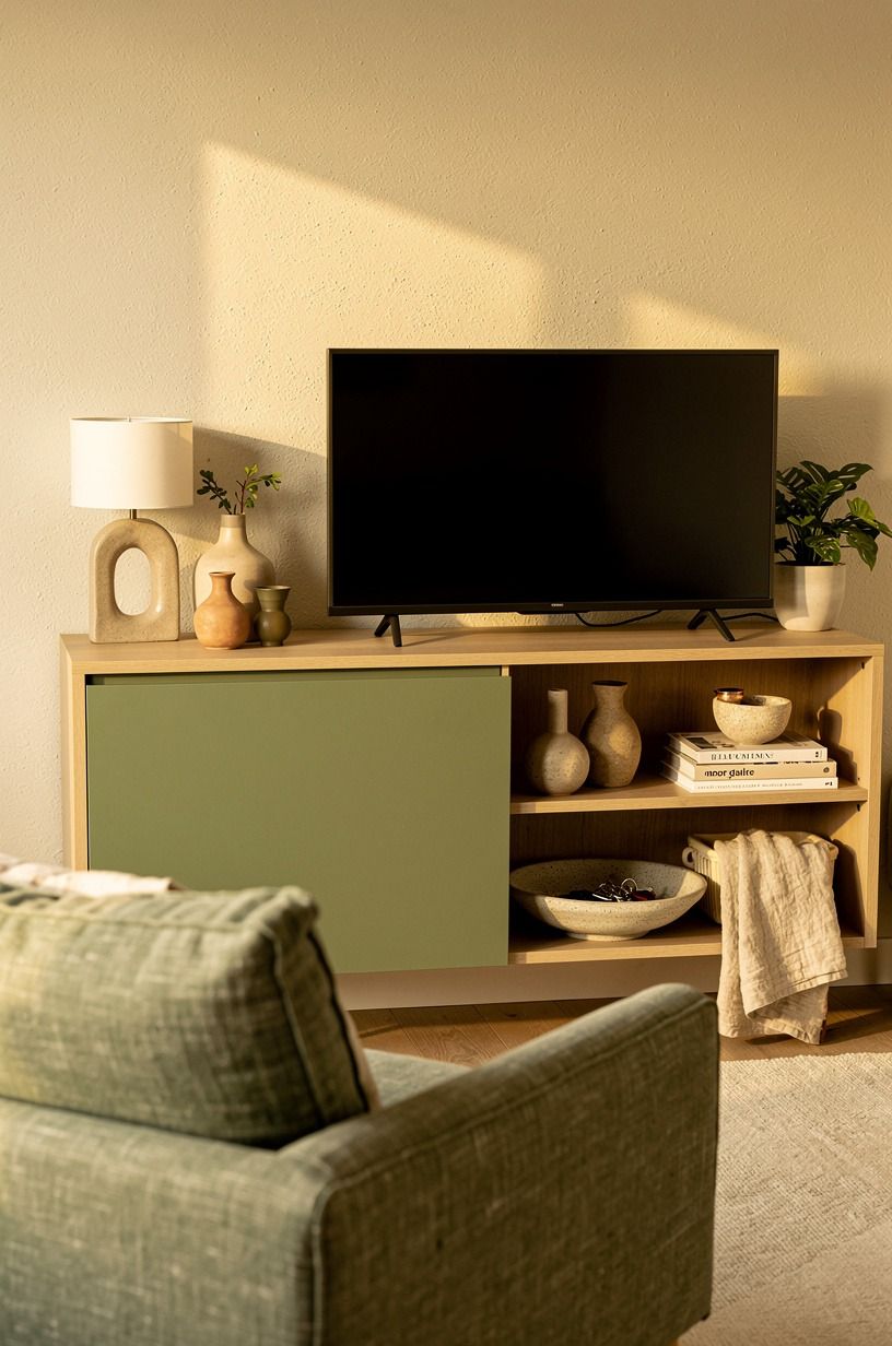 Try the Leaning Console Rule for TV Side Decor