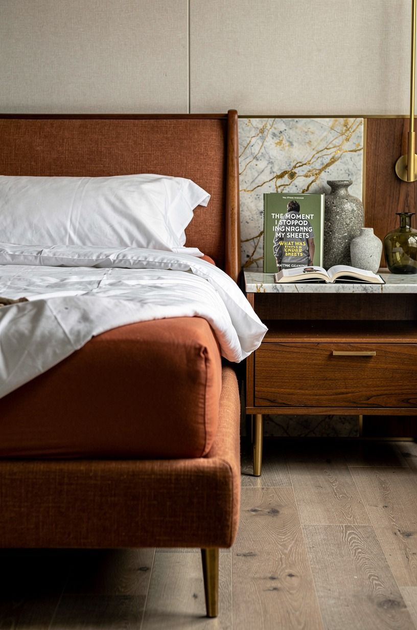 The Moment I Stopped Ignoring What Was Under My Sheets, terracotta palette