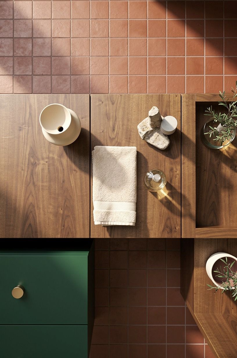 Green Against Terracotta