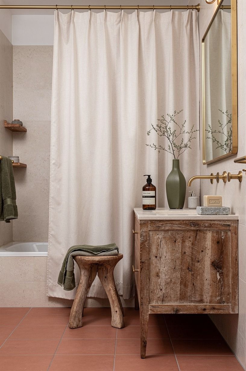 Hang a Linen Curtain at Ceiling Height