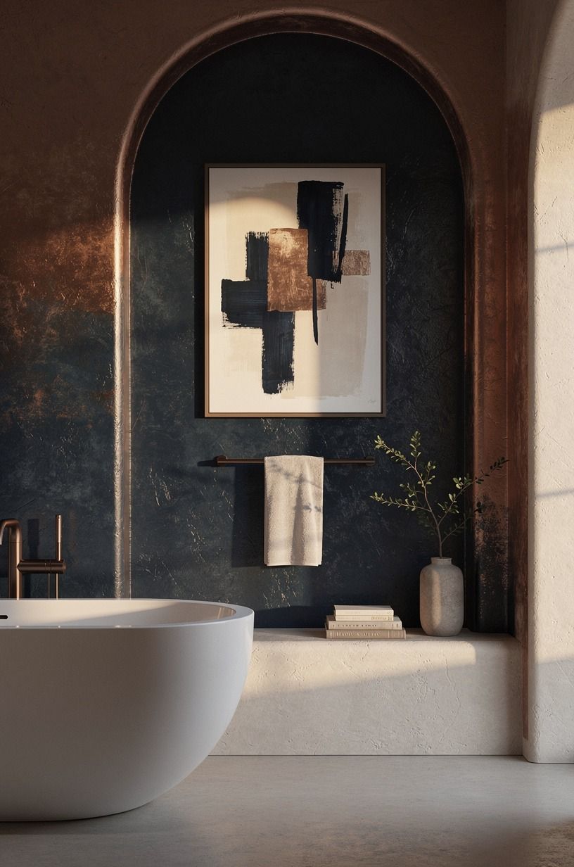 Hang Art Above the Towel Rail