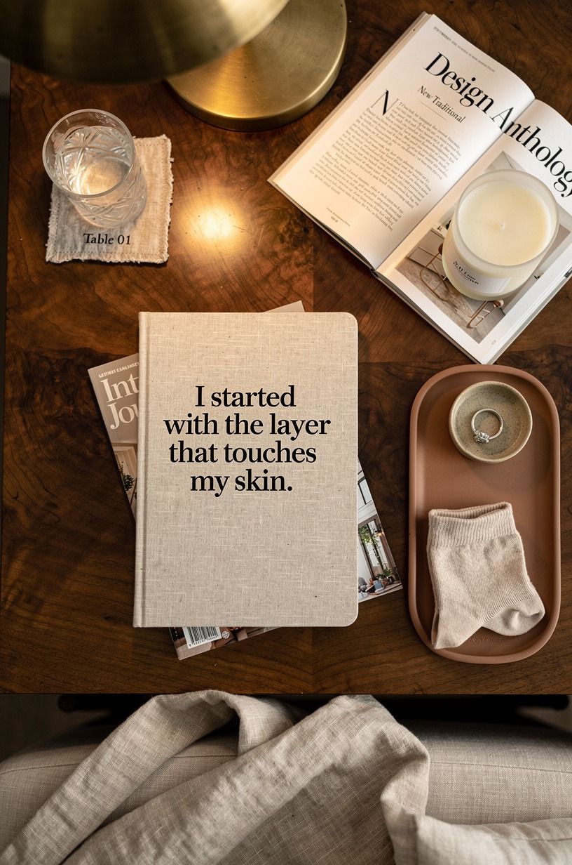 I started with the layer that touches my skin, clay palette