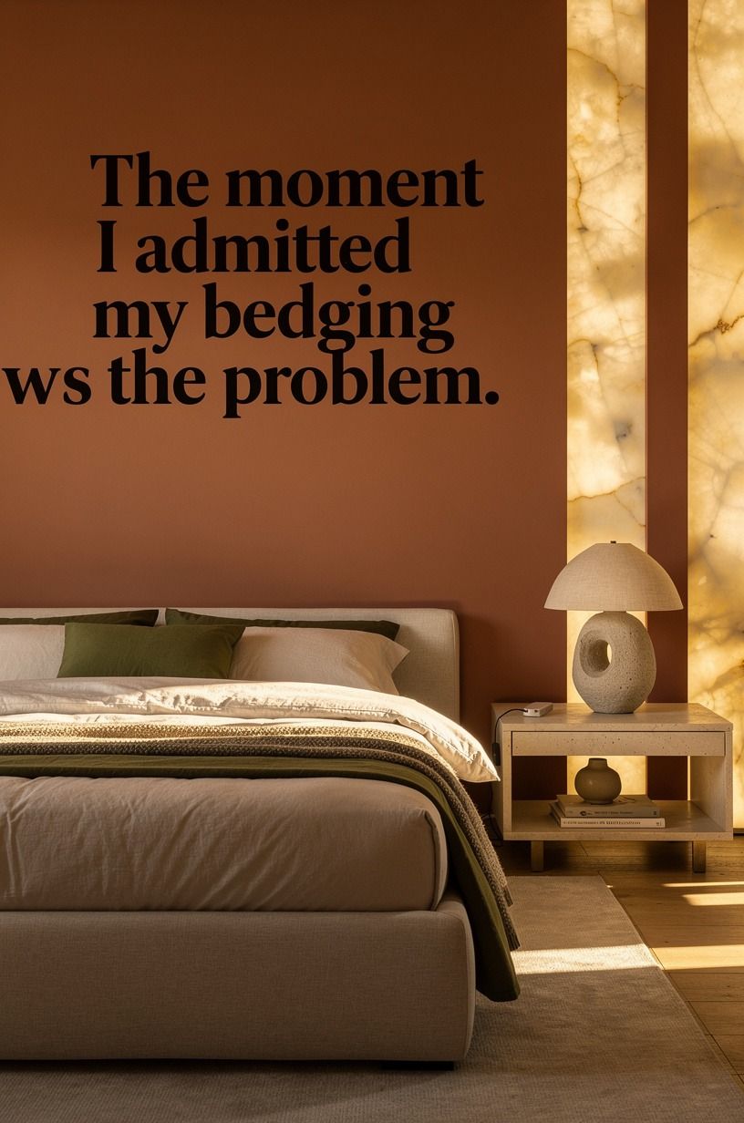 The moment I admitted my bedding was the problem, terracotta palette