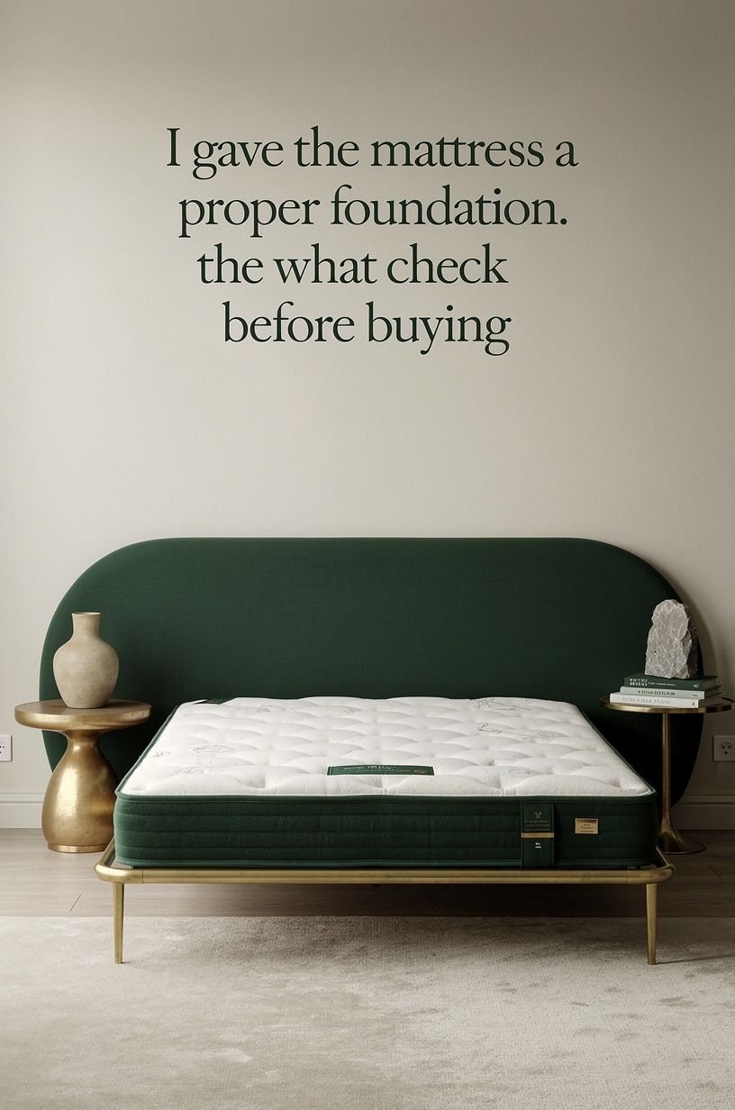 I gave the mattress a proper foundation, emerald palette