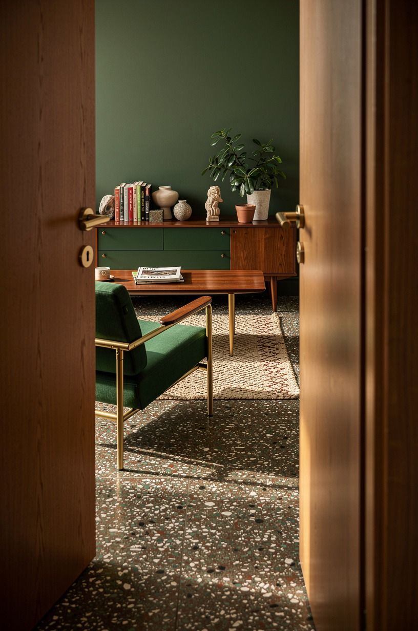 I layered comfort without hiding the problem, forest green palette