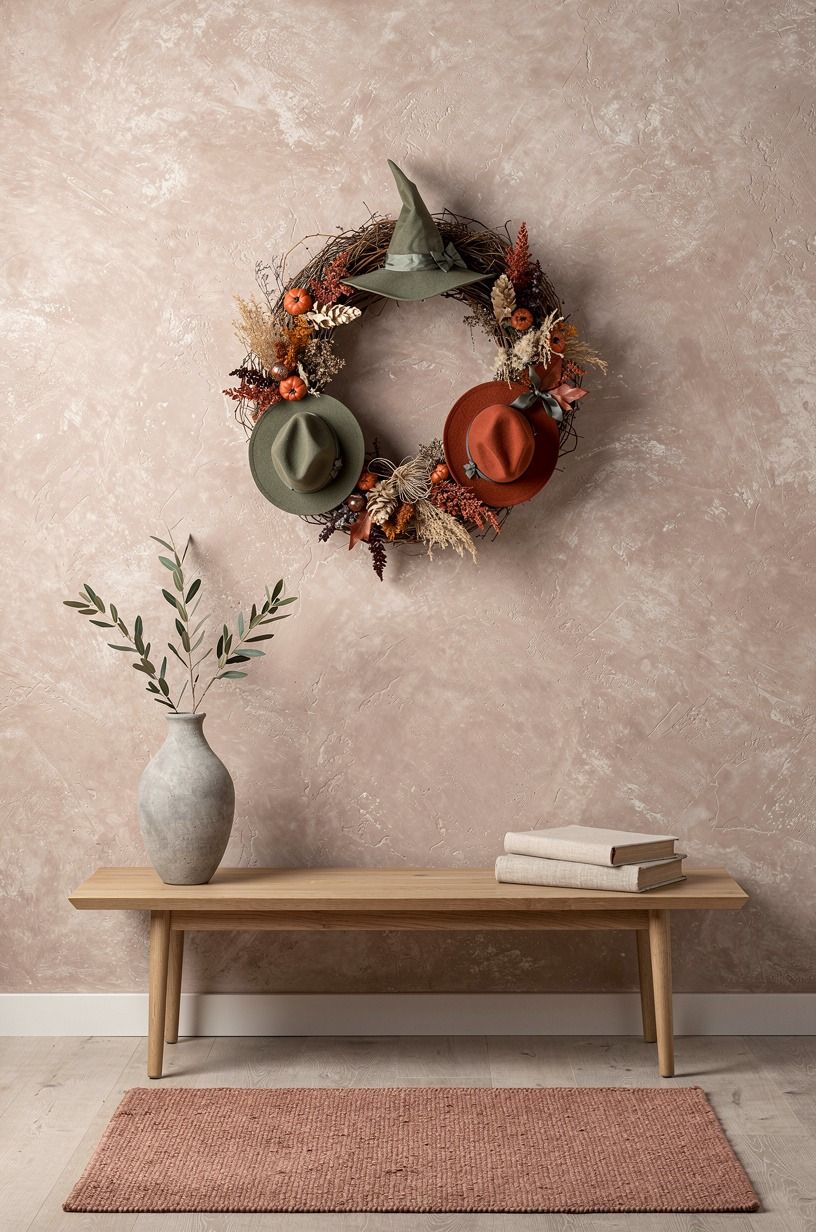Swap Orange for a Calming Halloween Witch Wreath Palette