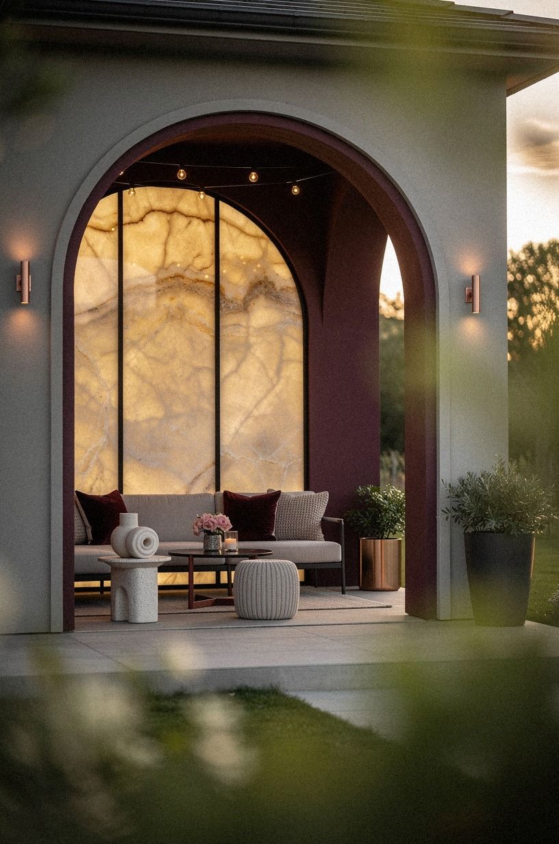 Frame the arch with a deep reveal
