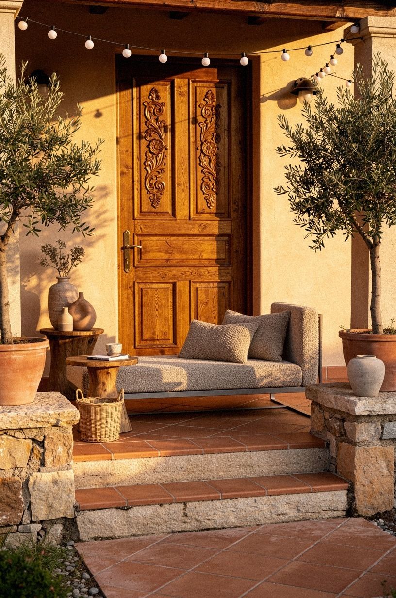 What should the ornate wooden door leave out?