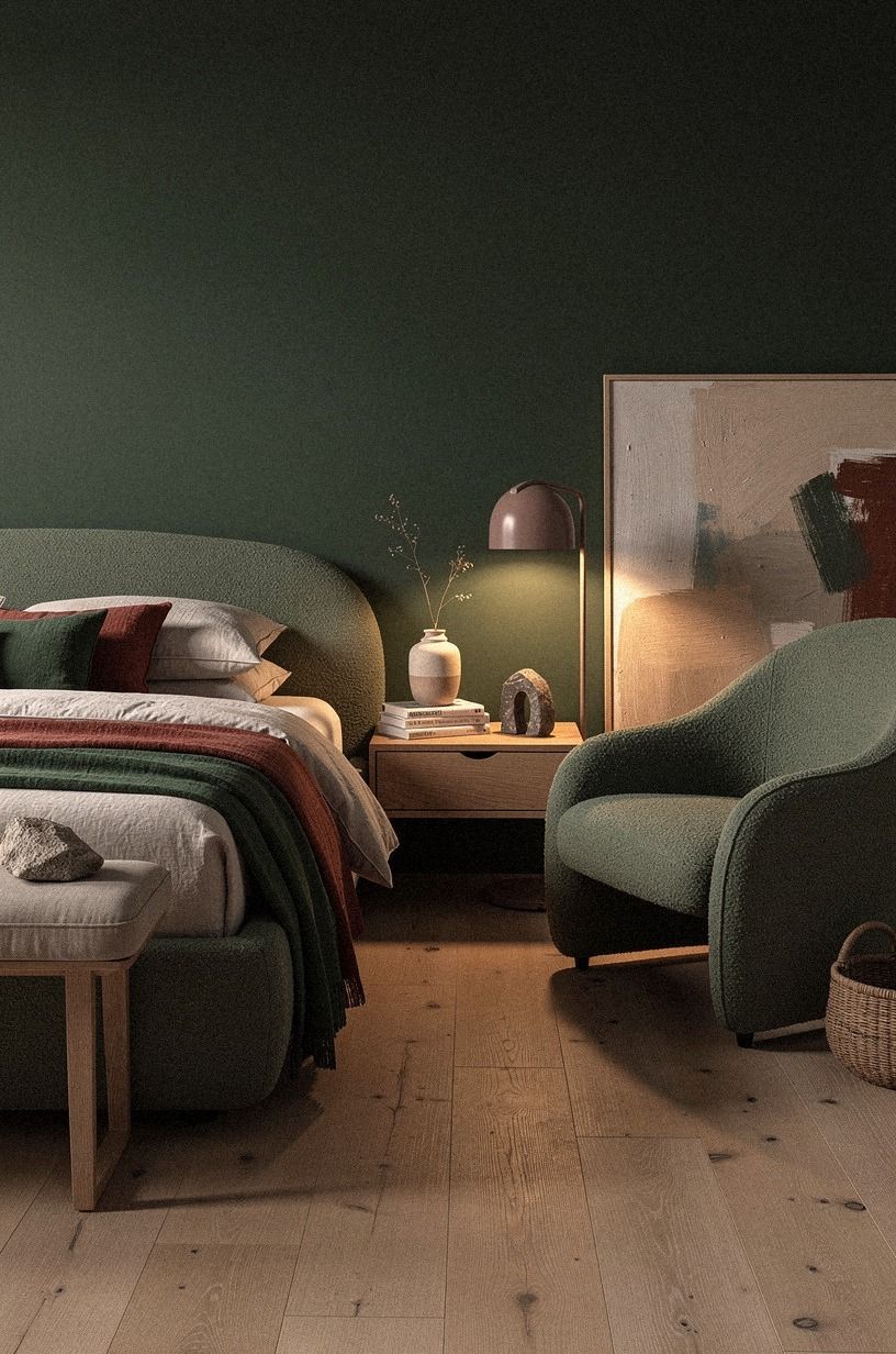 The Night I Finally Admitted the Room Wasn't Working, forest green palette