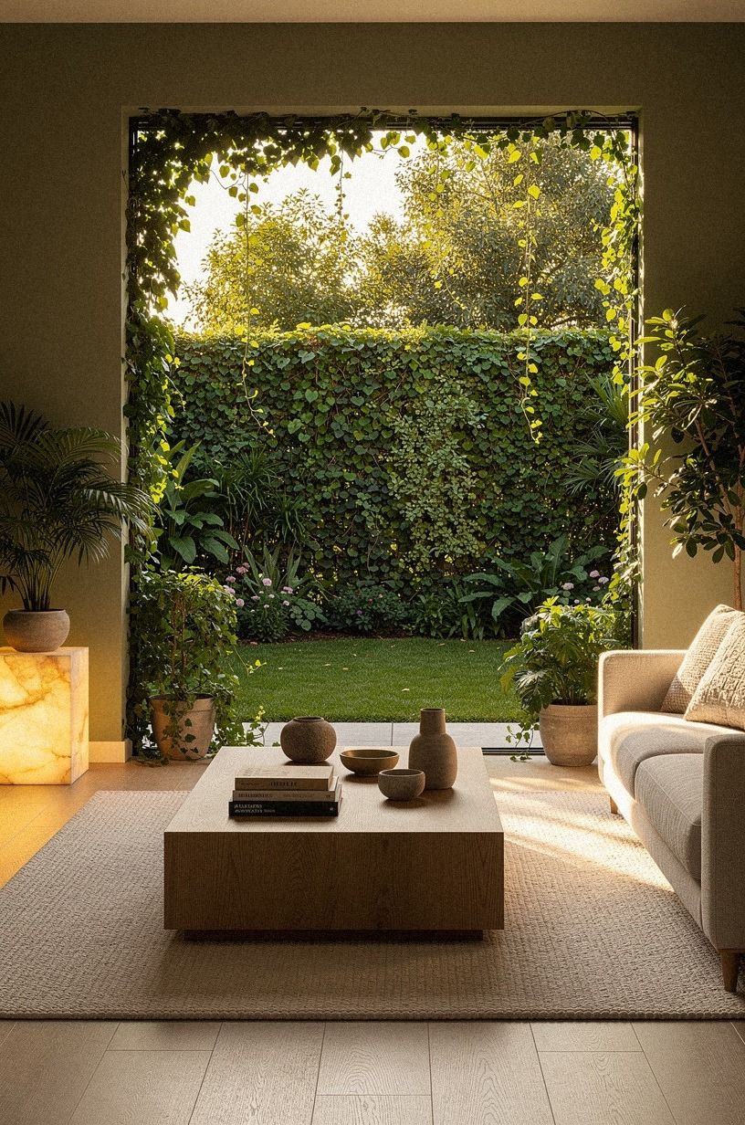 I Chose a Greenery Fence Privacy Screen That Could Grow Into the Room, sage green palette