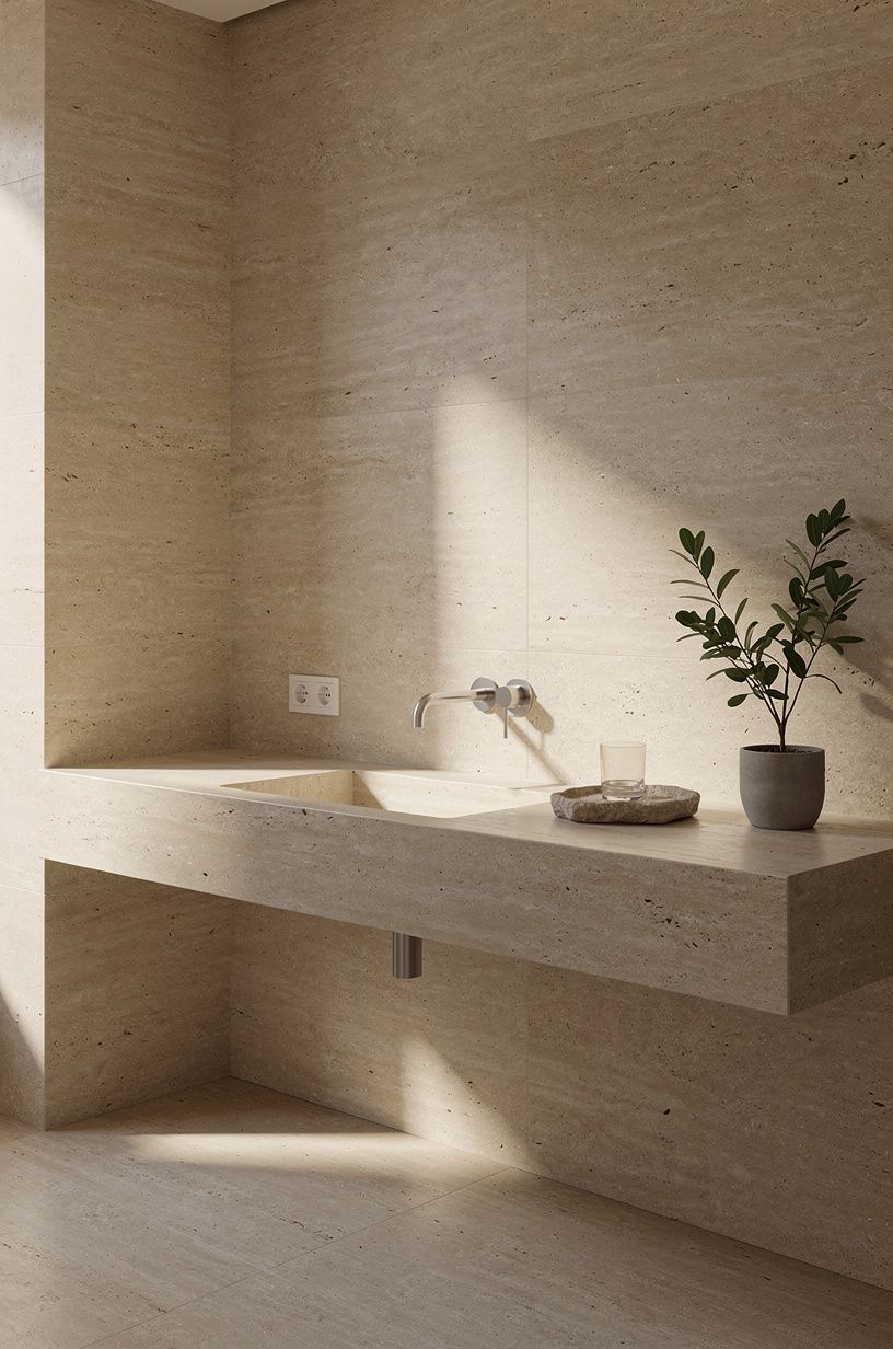 Limestone or Glossy Beige Tile?
