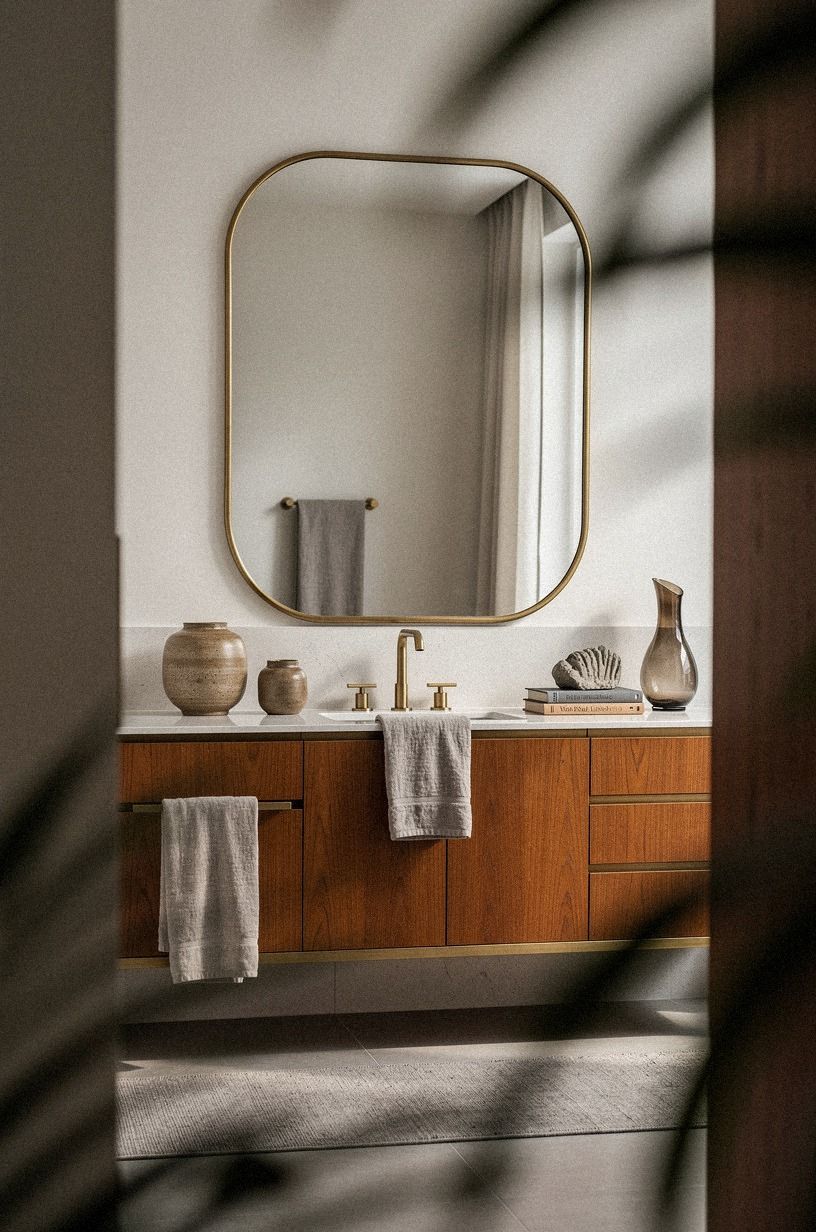 Frame the Mirror With Unlacquered Brass