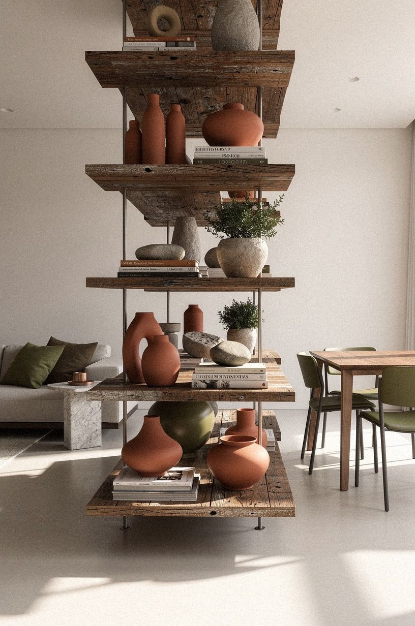Float a shelf divider where the light still travels