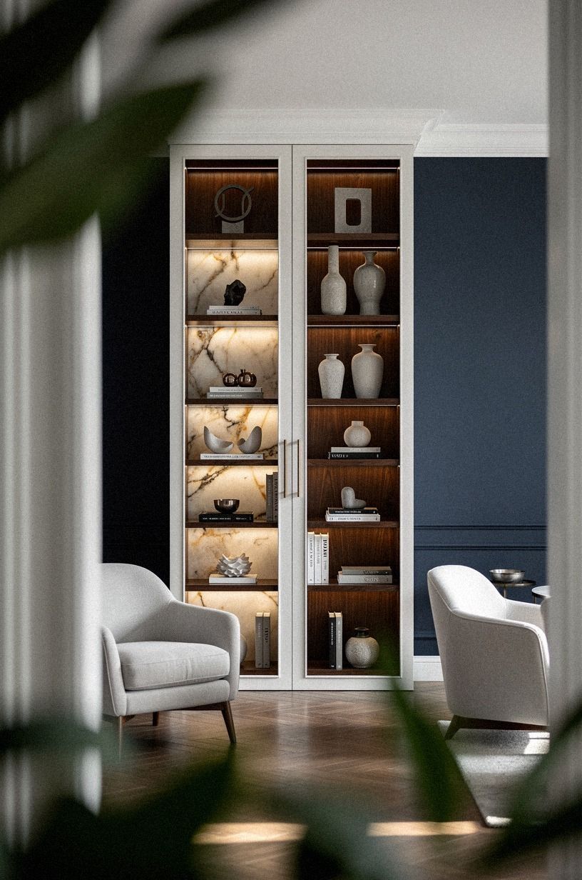 Paint the storage divider a soft neutral