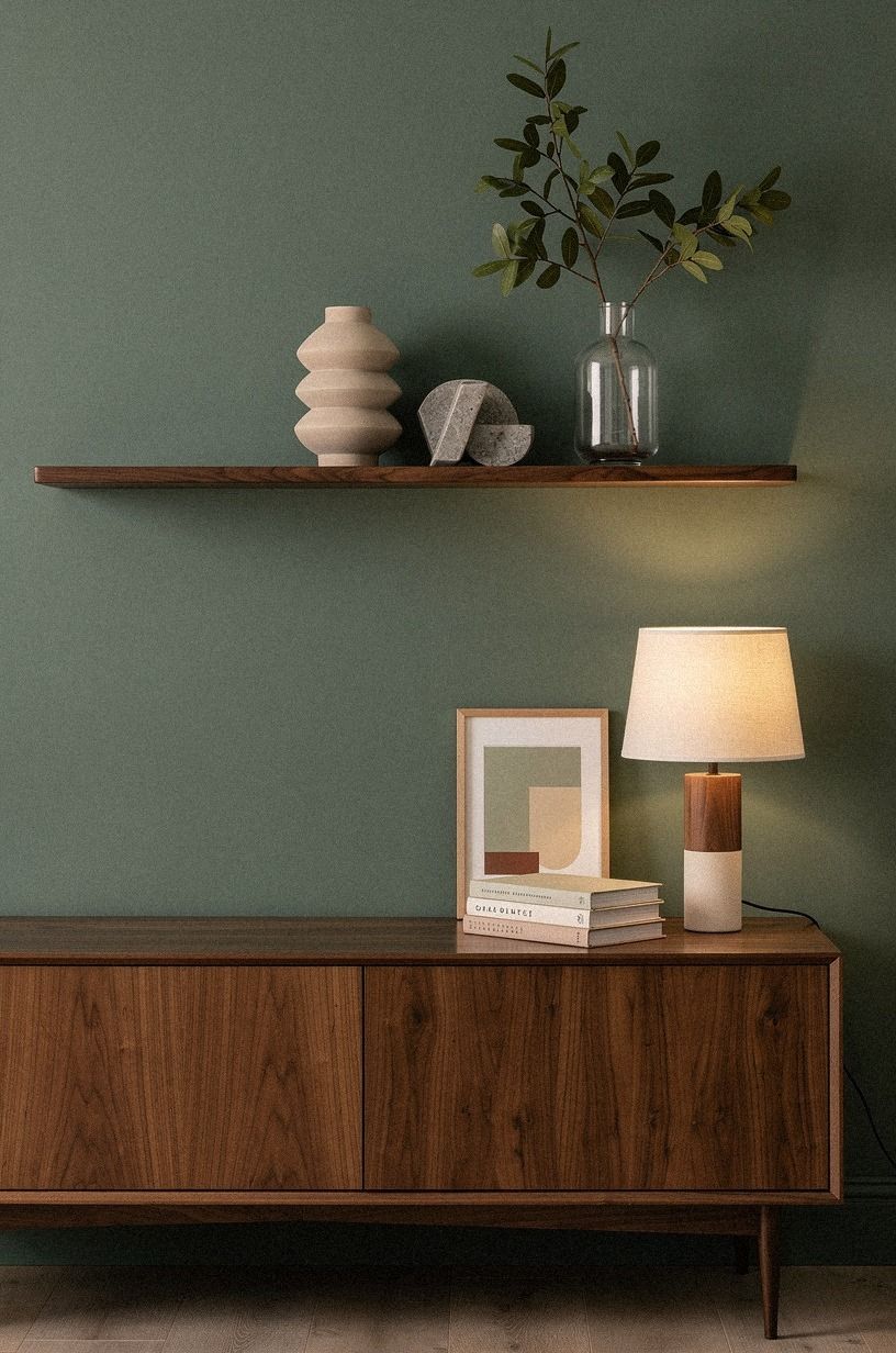 Float a Narrow Shelf Above the Furniture