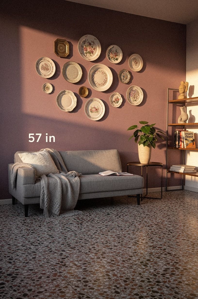 Hang Thrifted Plates With the 57-Inch Rule