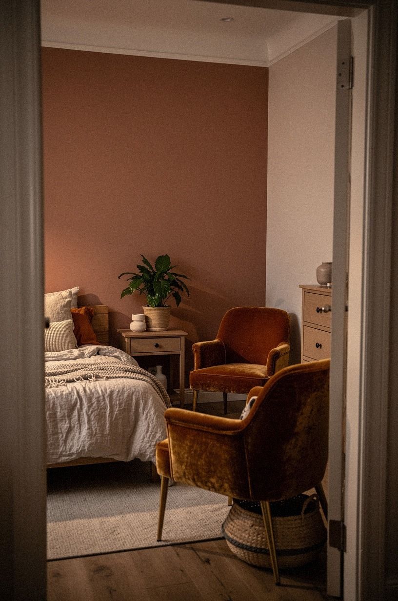 Paint One Quiet Wall in a Renter-Friendly Boho Room