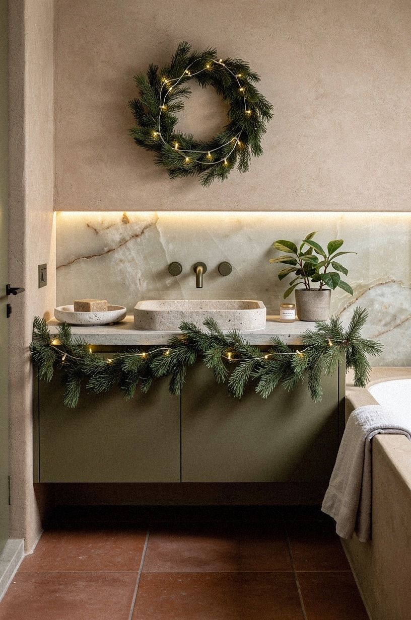 The Bathroom Now, terracotta palette