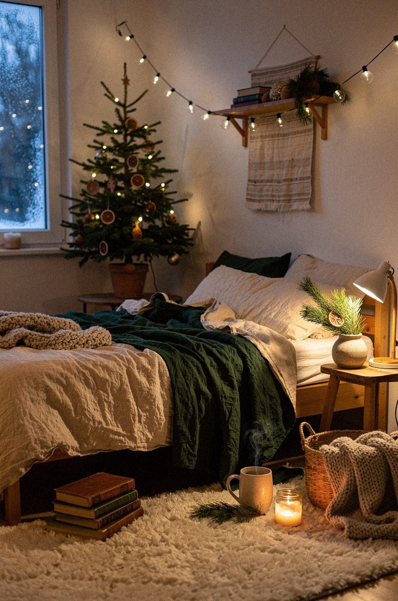 Swap a busy rug for a wool landing