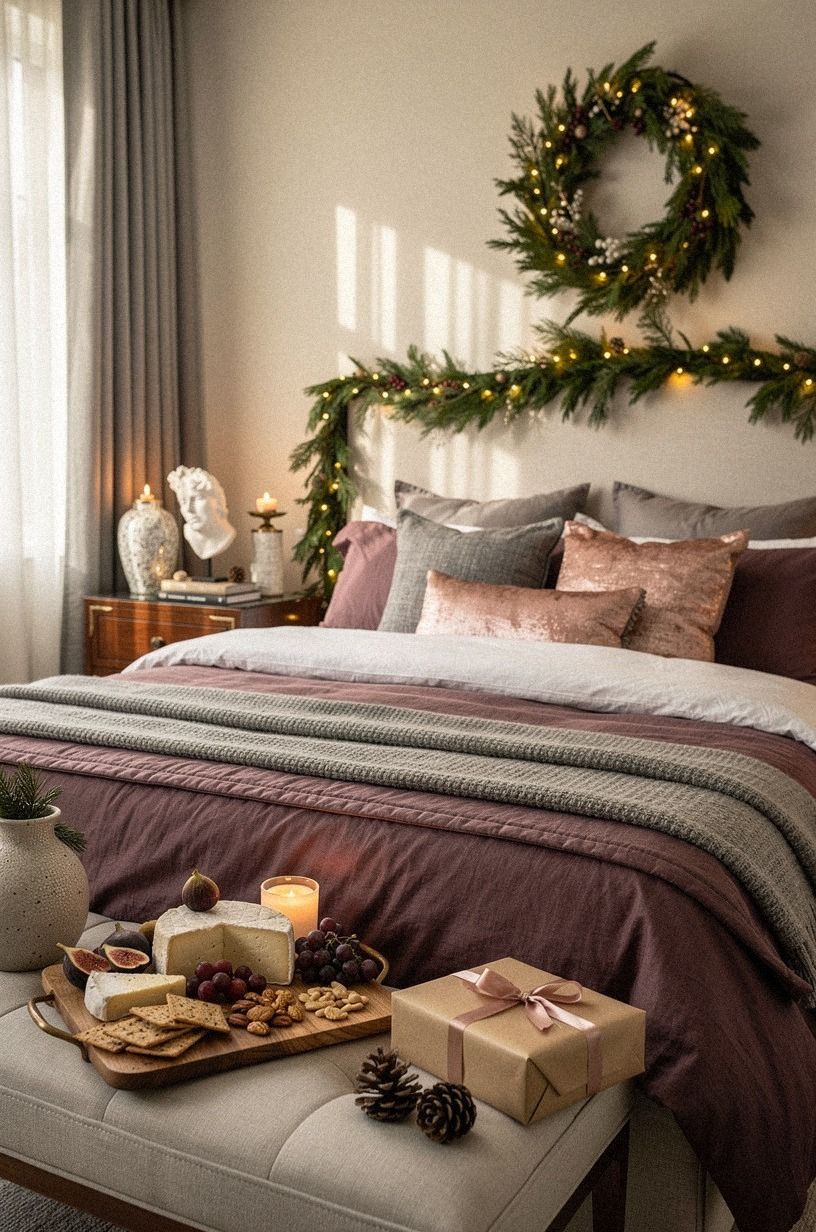 The Bedroom Now, plum palette