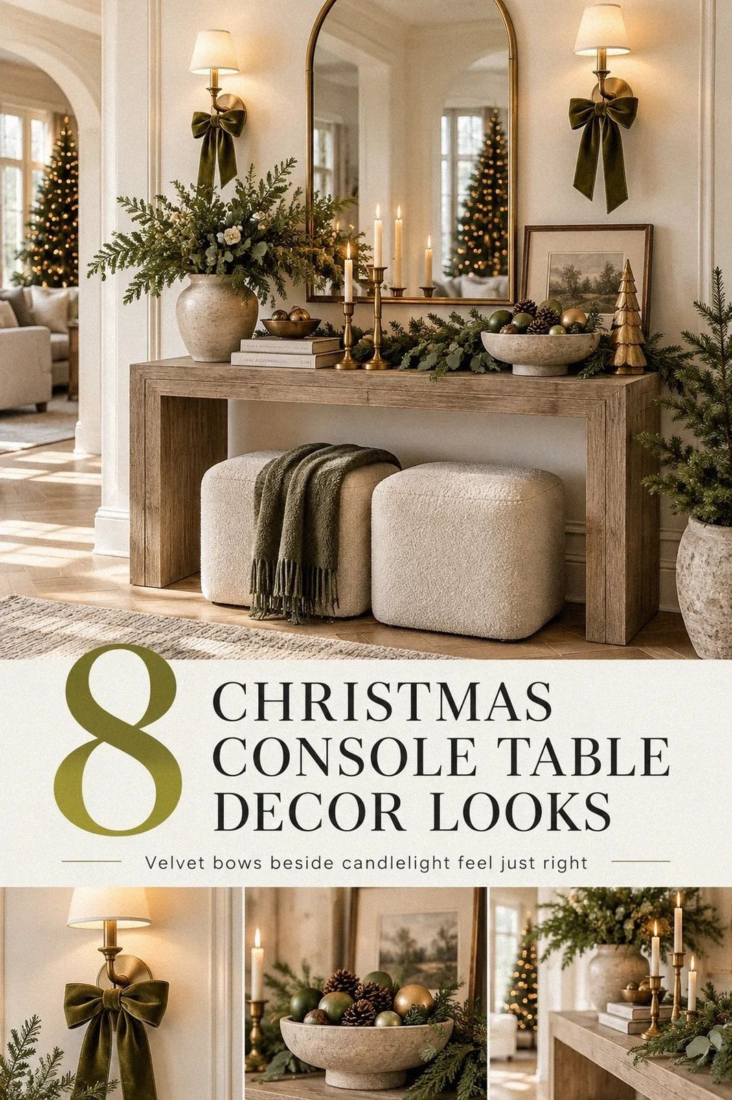 Christmas Console Table Decor Ideas (Layered & Lovely)