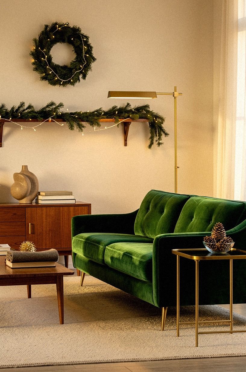I stopped fighting the sofa, emerald palette
