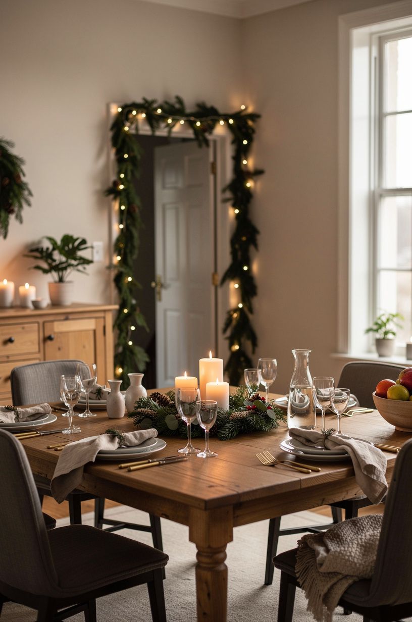 I made the bed the first Christmas hosting decision, sage green palette