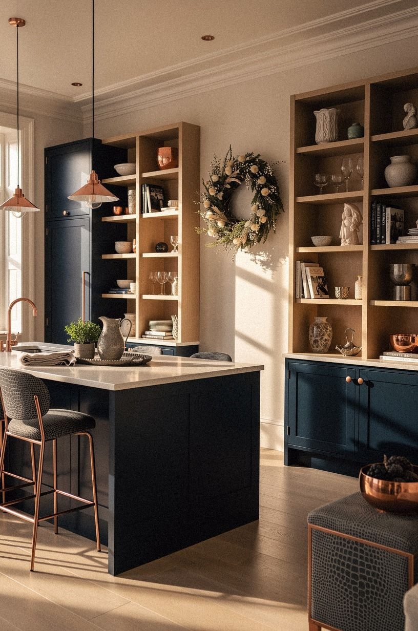 Float a Wreath Beside the Shelves