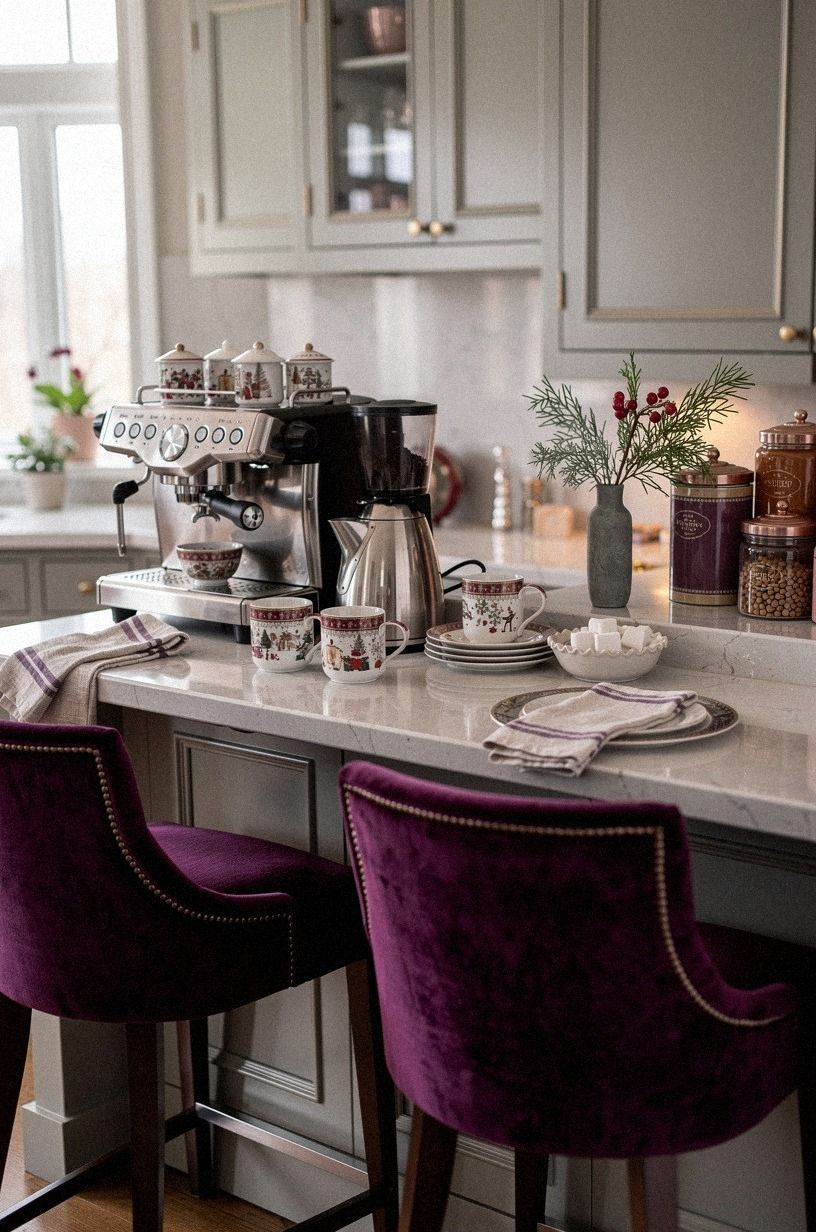Frame a Coffee Station With Christmas Mugs
