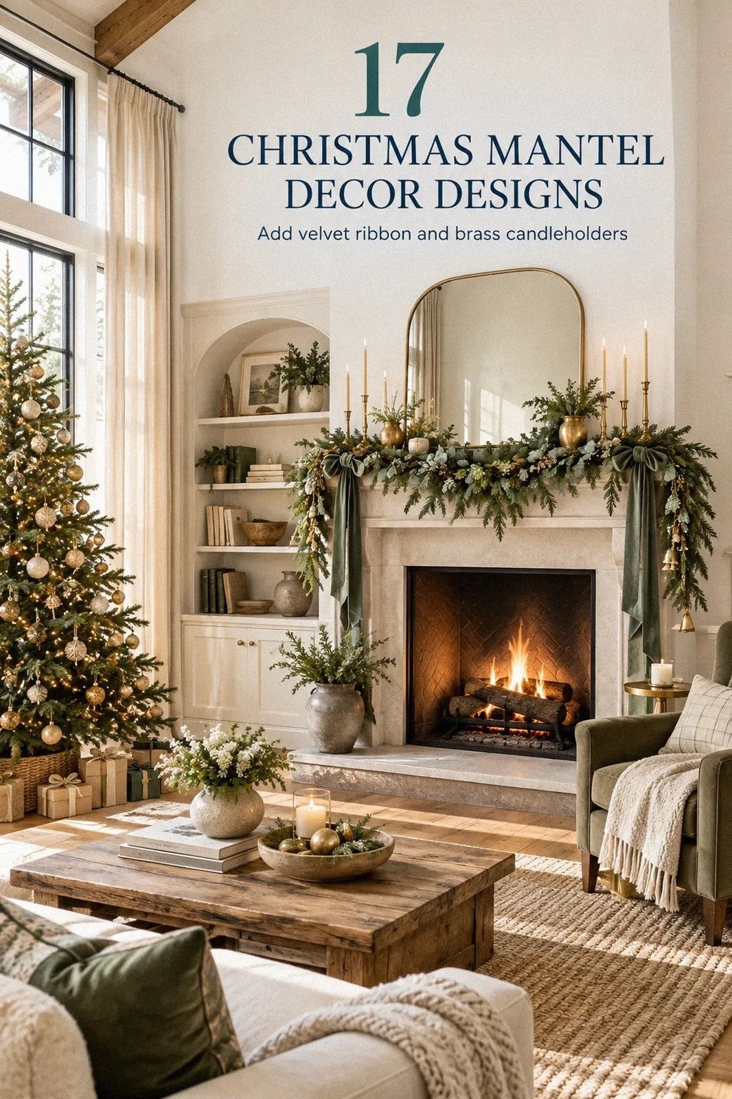 17 Christmas Mantel Decor Ideas for a Cozy Fireside Glow That Cost Almost Nothing