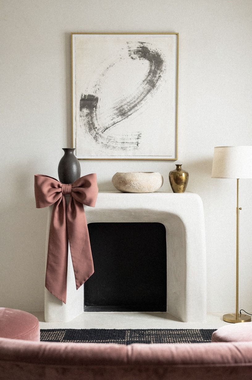 Anchor A Mantel With One Oversized Bow