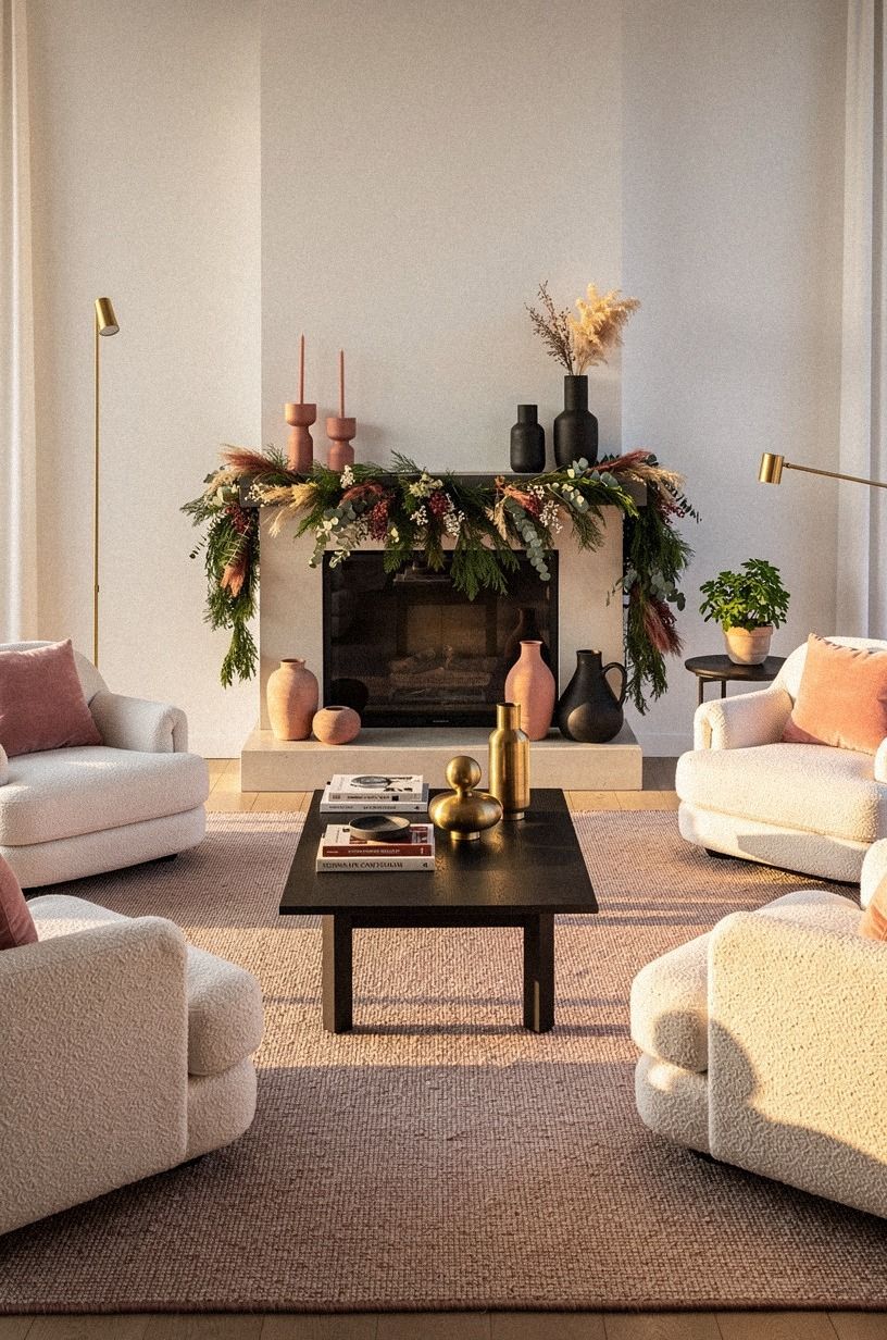 Layer a Fireplace Garland With Real Texture