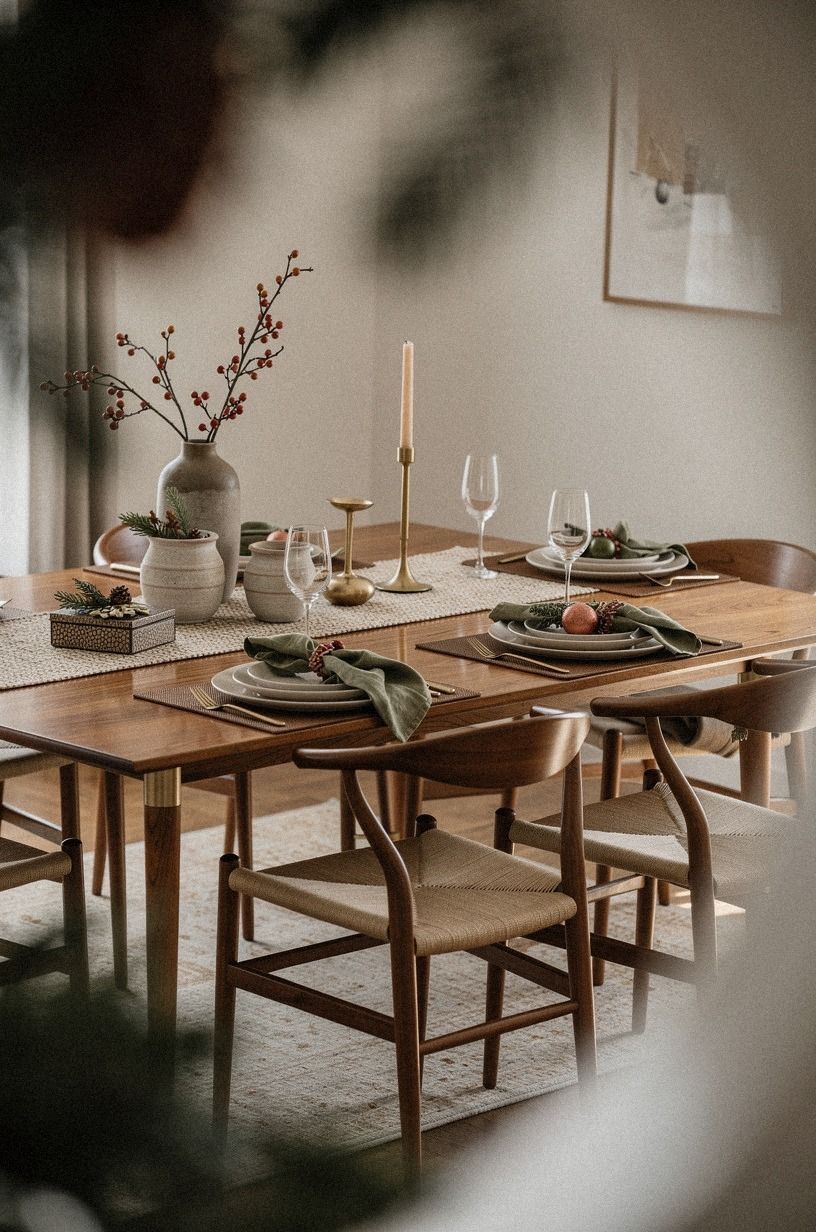 Let Two Wood Tones Ground the Holiday Palette