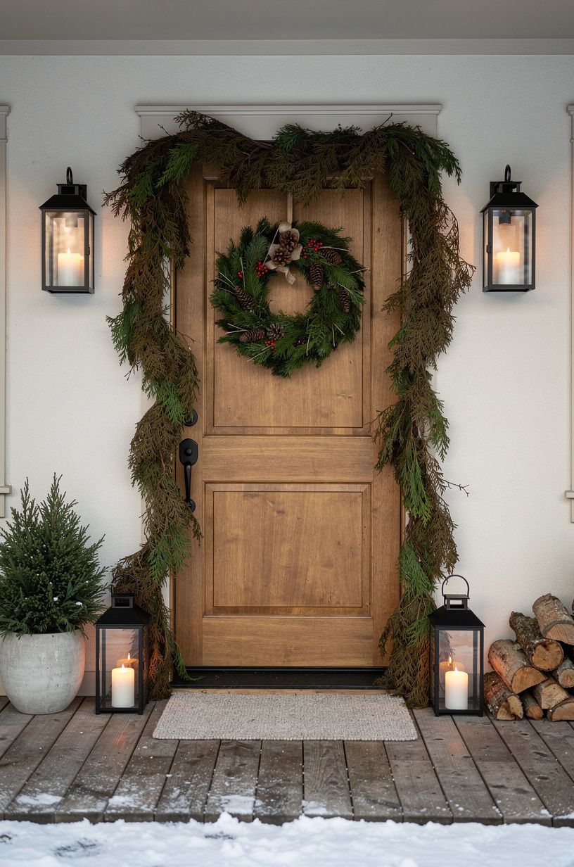 Choose Cedar Over Tinsel for a Softer Holiday Porch