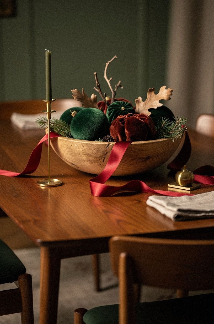 Frame a Dough Bowl With a Red Ribbon Sweep